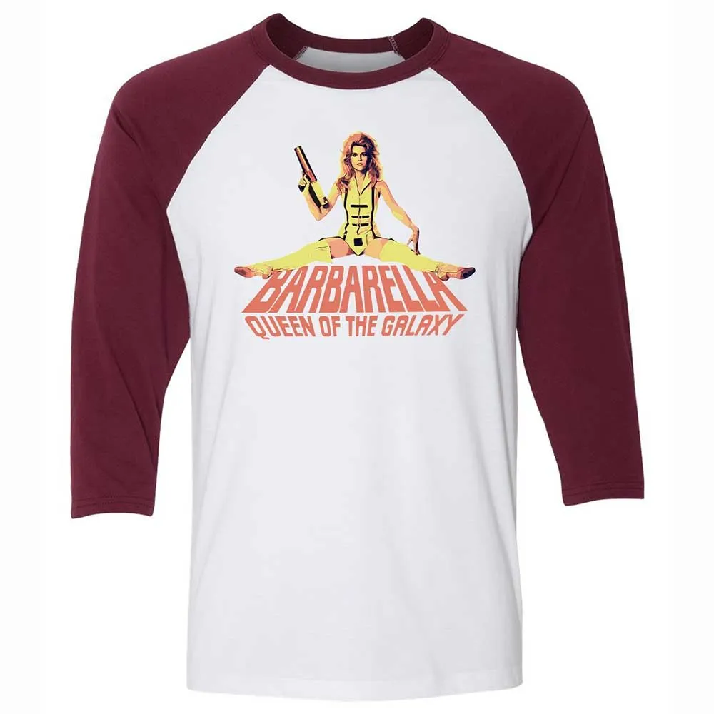 Unisex 3/4 Baseball Tee - 9G3TVV6J - White/Maroon - 7