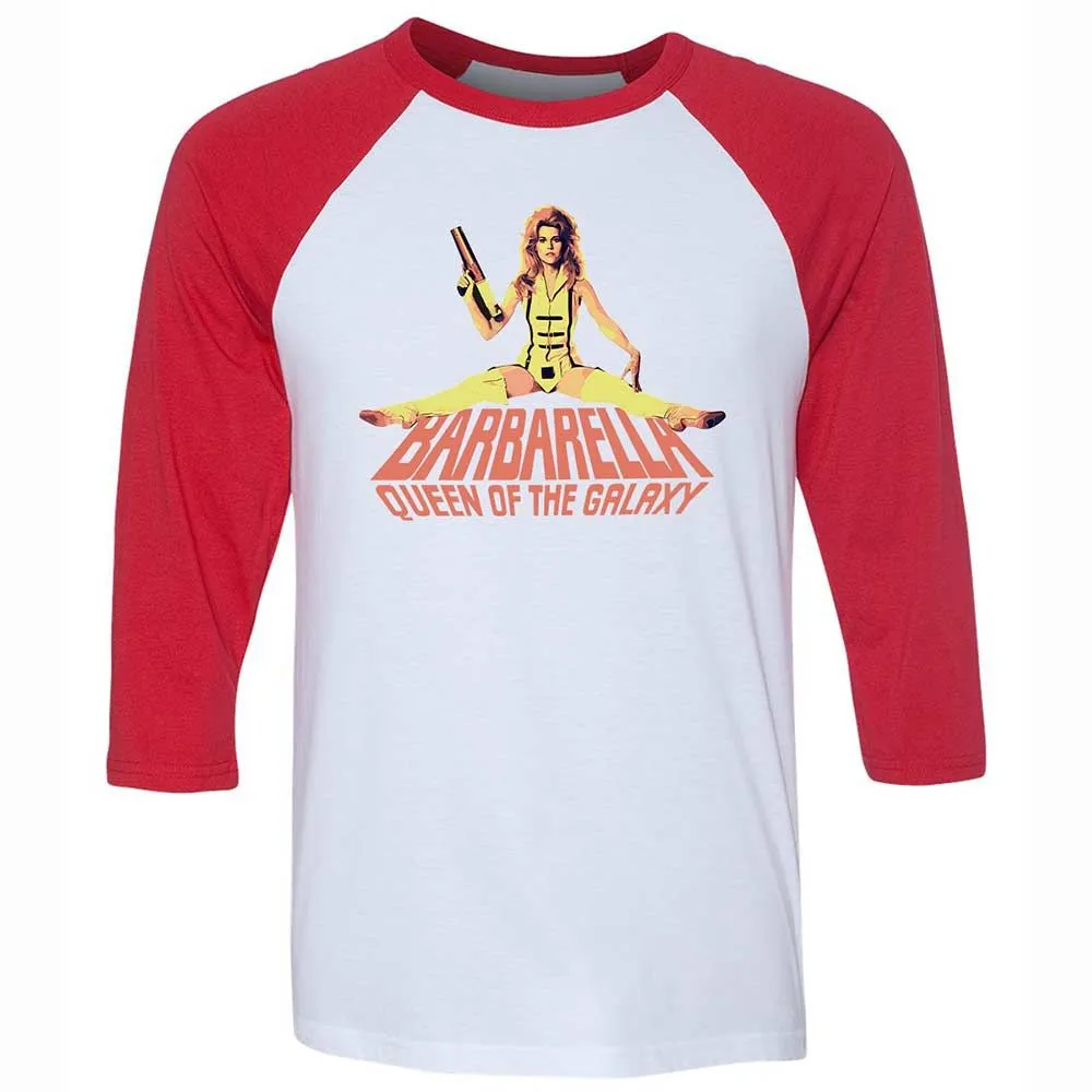 Unisex 3/4 Baseball Tee - 9G3TVV6J - White/Red - 9