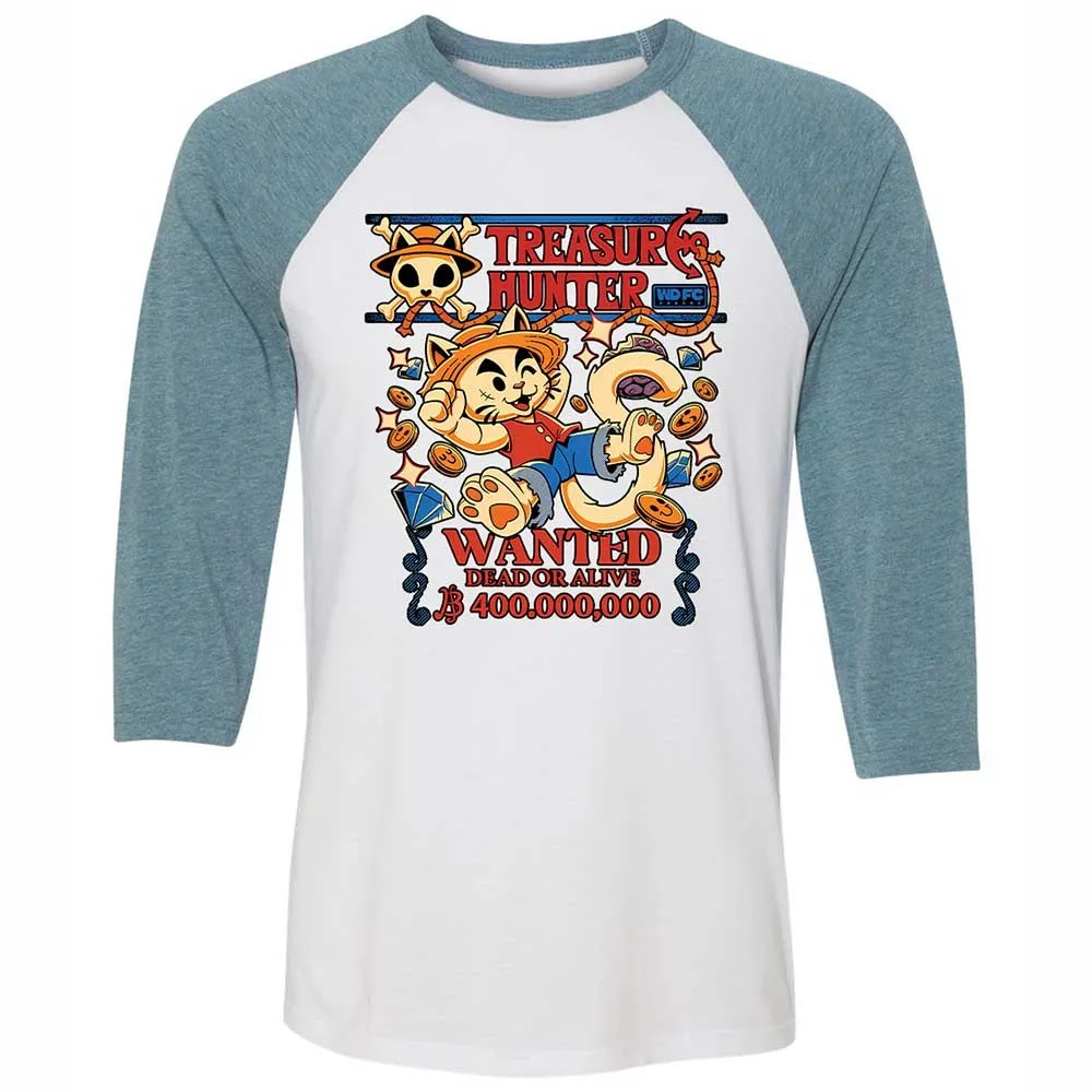 Unisex 3/4 Baseball Tee - 5P4SXY51 - White/Denim - 3