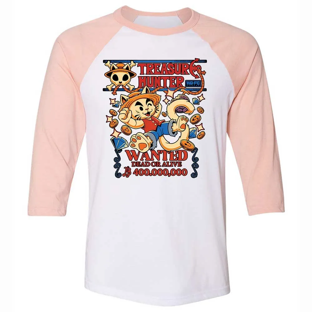 Unisex 3/4 Baseball Tee - 5P4SXY51 - White/Heather Peach - 5