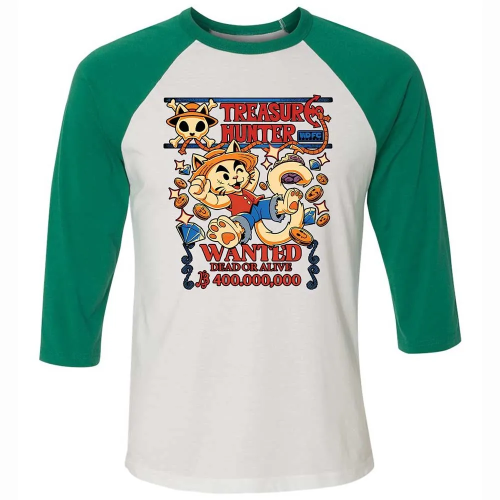 Unisex 3/4 Baseball Tee - 5P4SXY51 - White/Kelly - 6