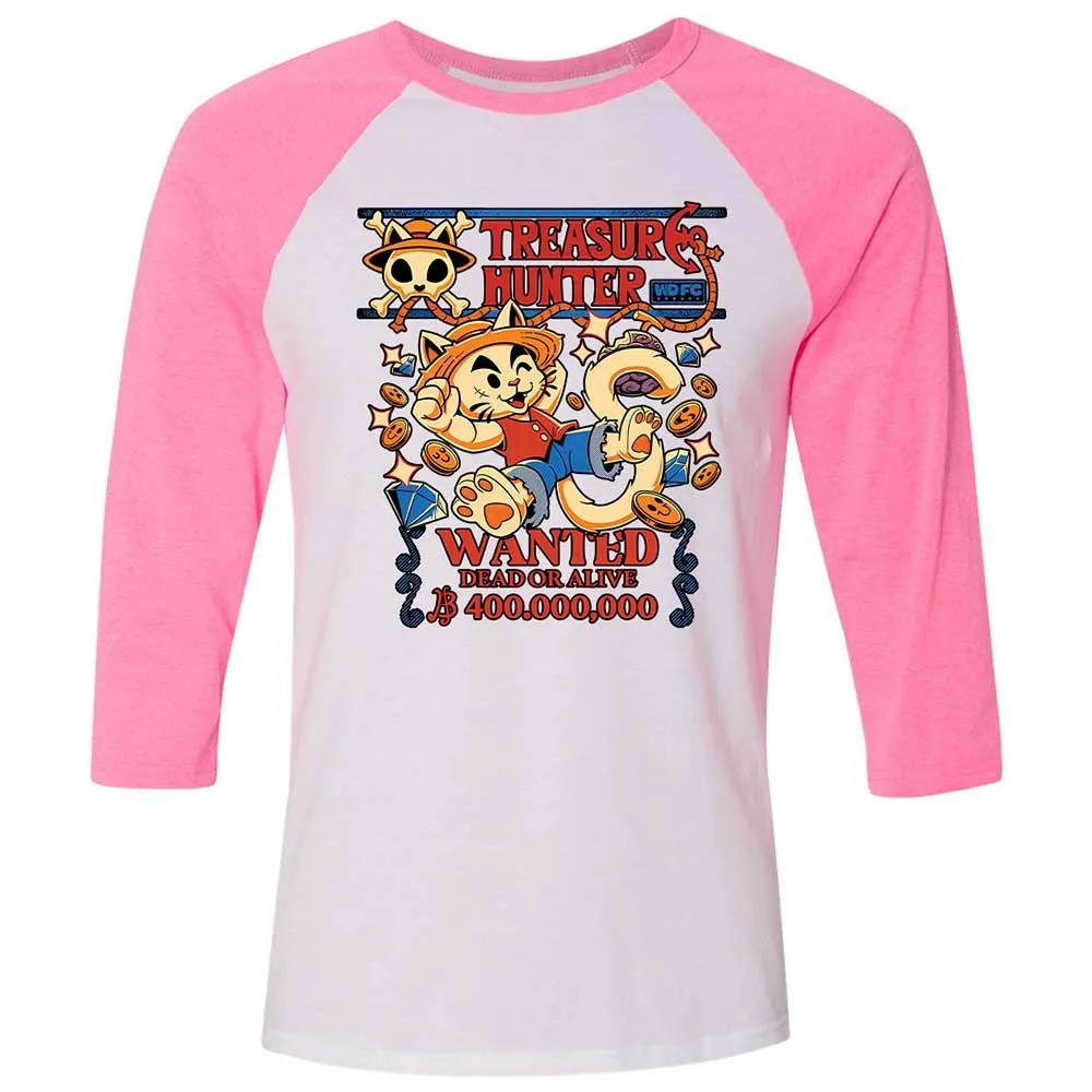 Unisex 3/4 Baseball Tee - 5P4SXY51 - White/Neon Pink - 12