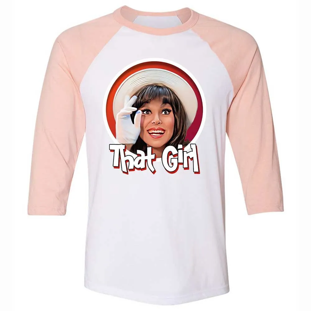 Unisex 3/4 Baseball Tee - F7KRMB9Z - White/Heather Peach - 5
