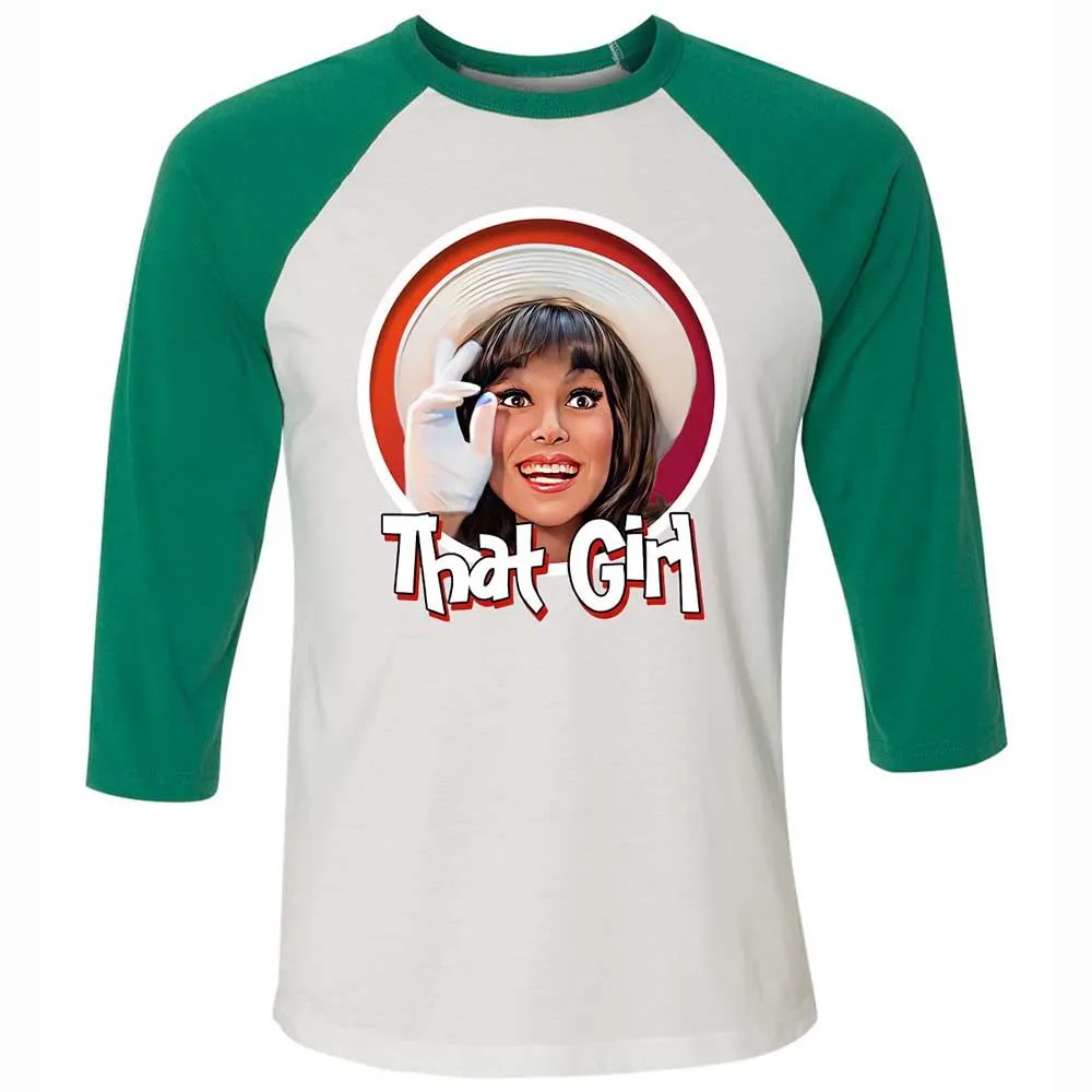 Unisex 3/4 Baseball Tee - F7KRMB9Z - White/Kelly - 6