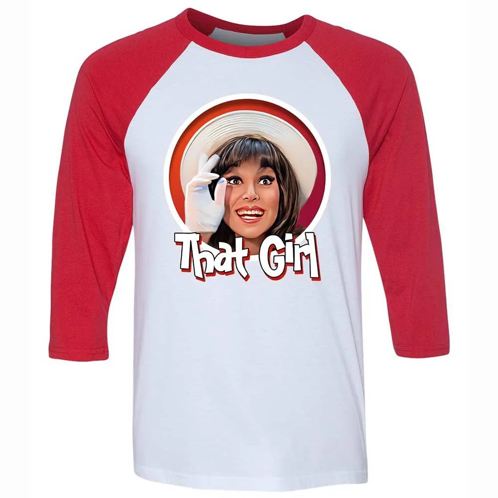 Unisex 3/4 Baseball Tee - F7KRMB9Z - White/Red - 9