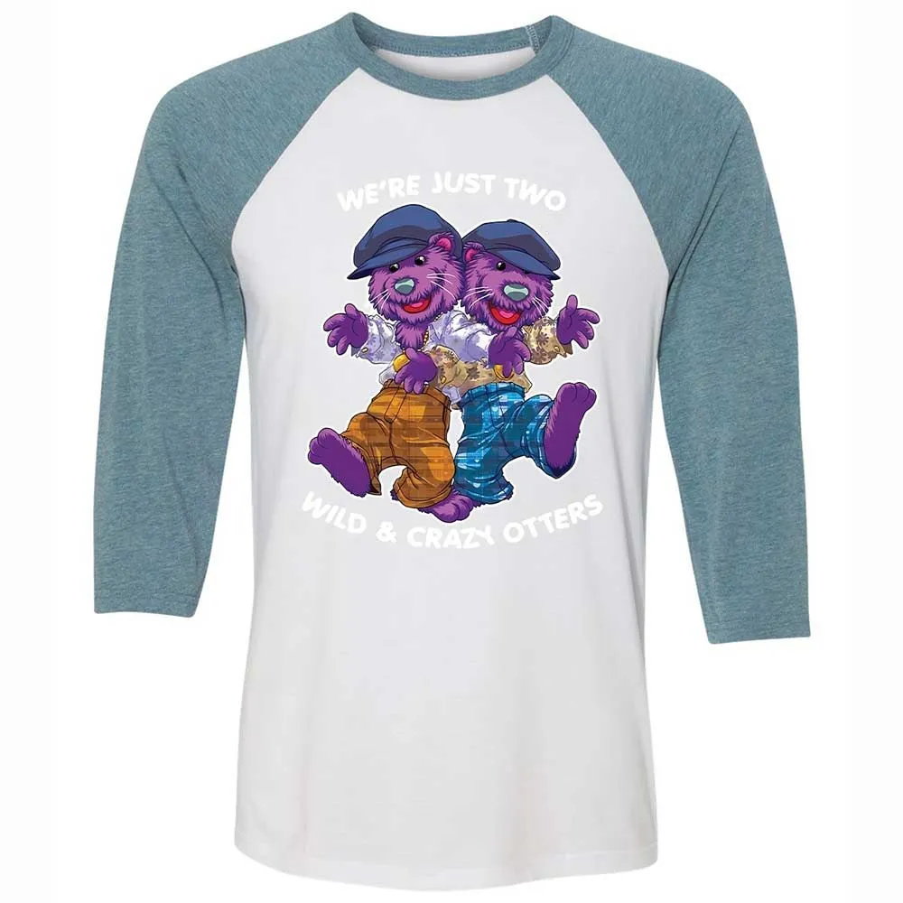 Two wild & crazy otters - White/Denim - 3