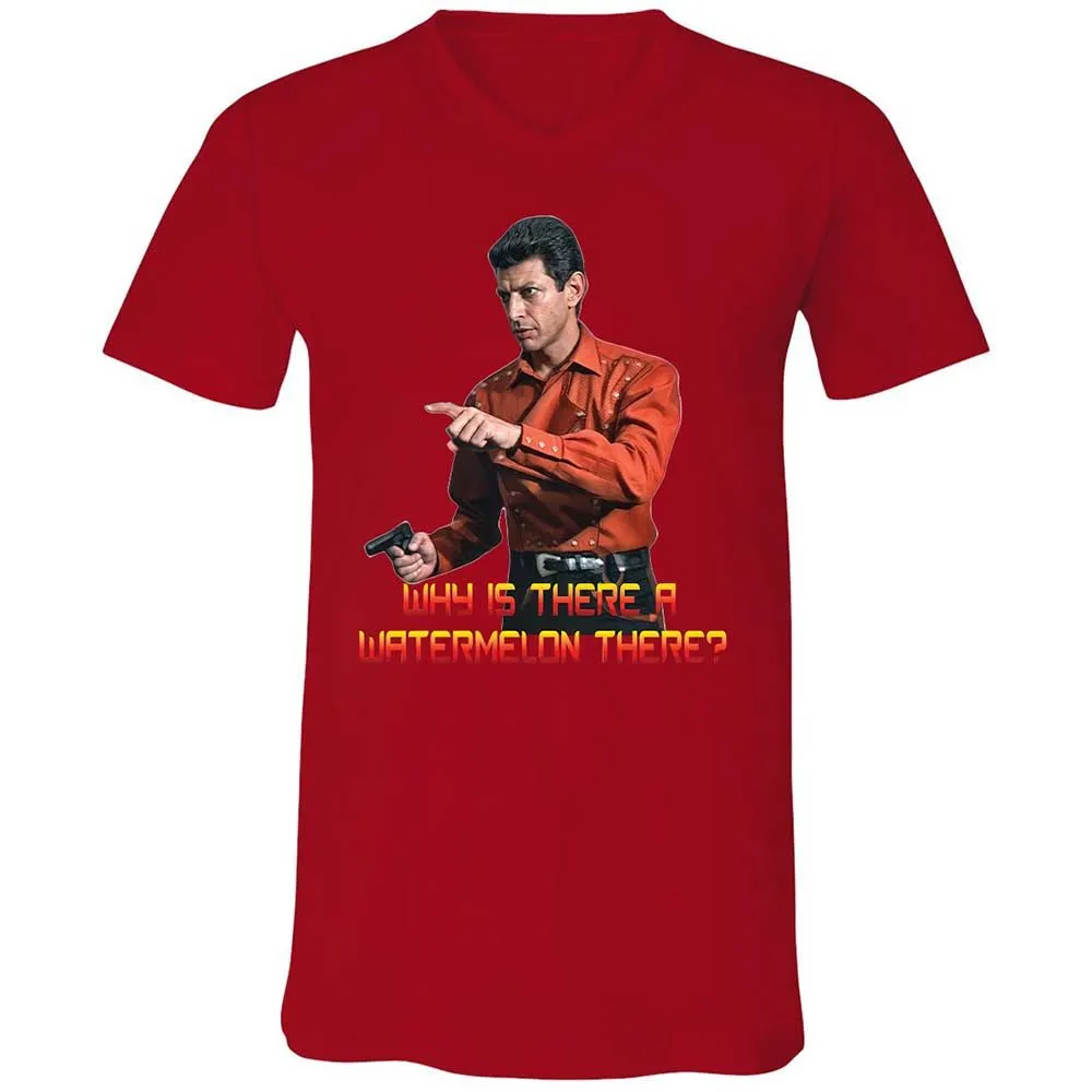 Unisex V-Neck T-Shirt - QM82D4DY - Red - 6