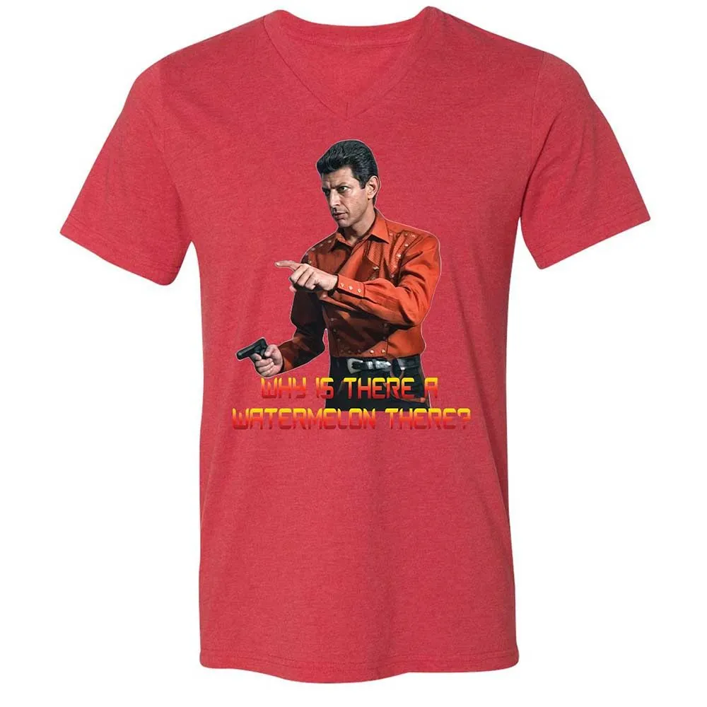 Unisex V-Neck T-Shirt - QM82D4DY - Heather Red - 7