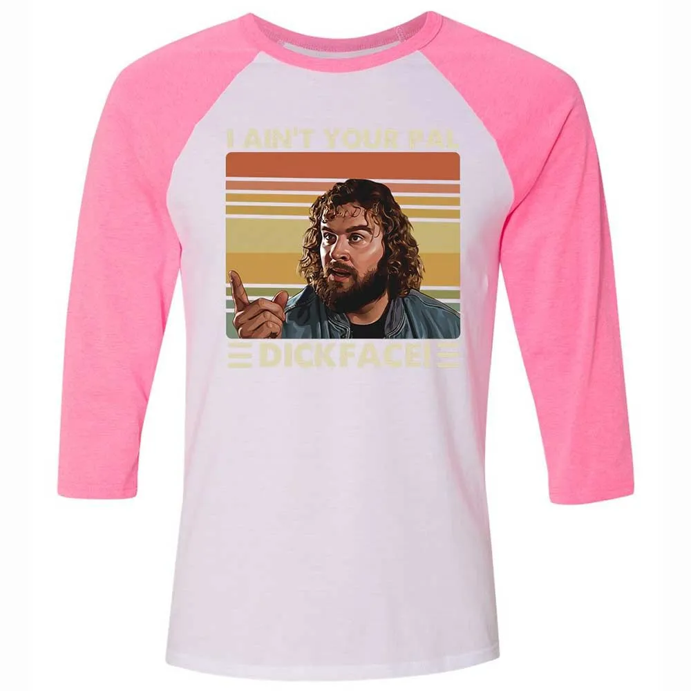 Unisex 3/4 Baseball Tee - RDEPA9SK - White/Neon Pink - 12