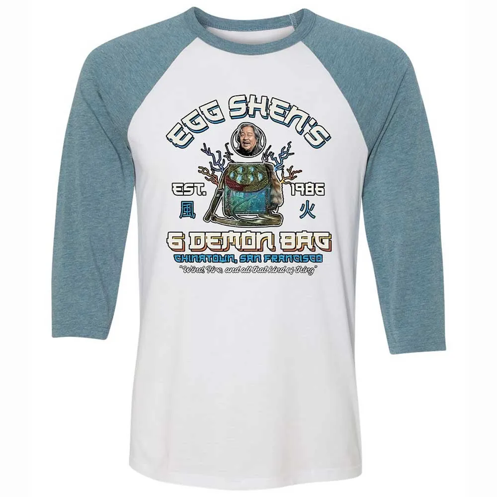 Unisex 3/4 Baseball Tee - 76R6D3EN - White/Denim - 3