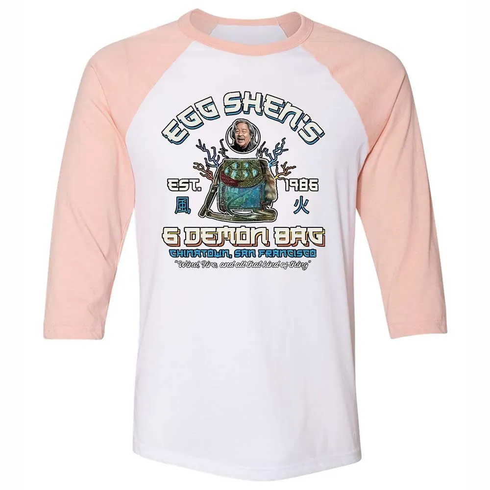 Unisex 3/4 Baseball Tee - 76R6D3EN - White/Heather Peach - 5