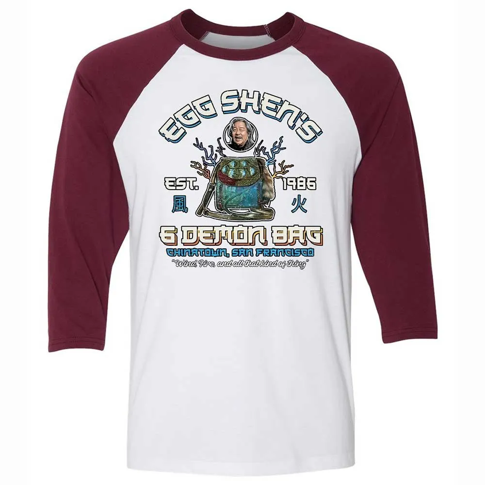 Unisex 3/4 Baseball Tee - 76R6D3EN - White/Maroon - 7