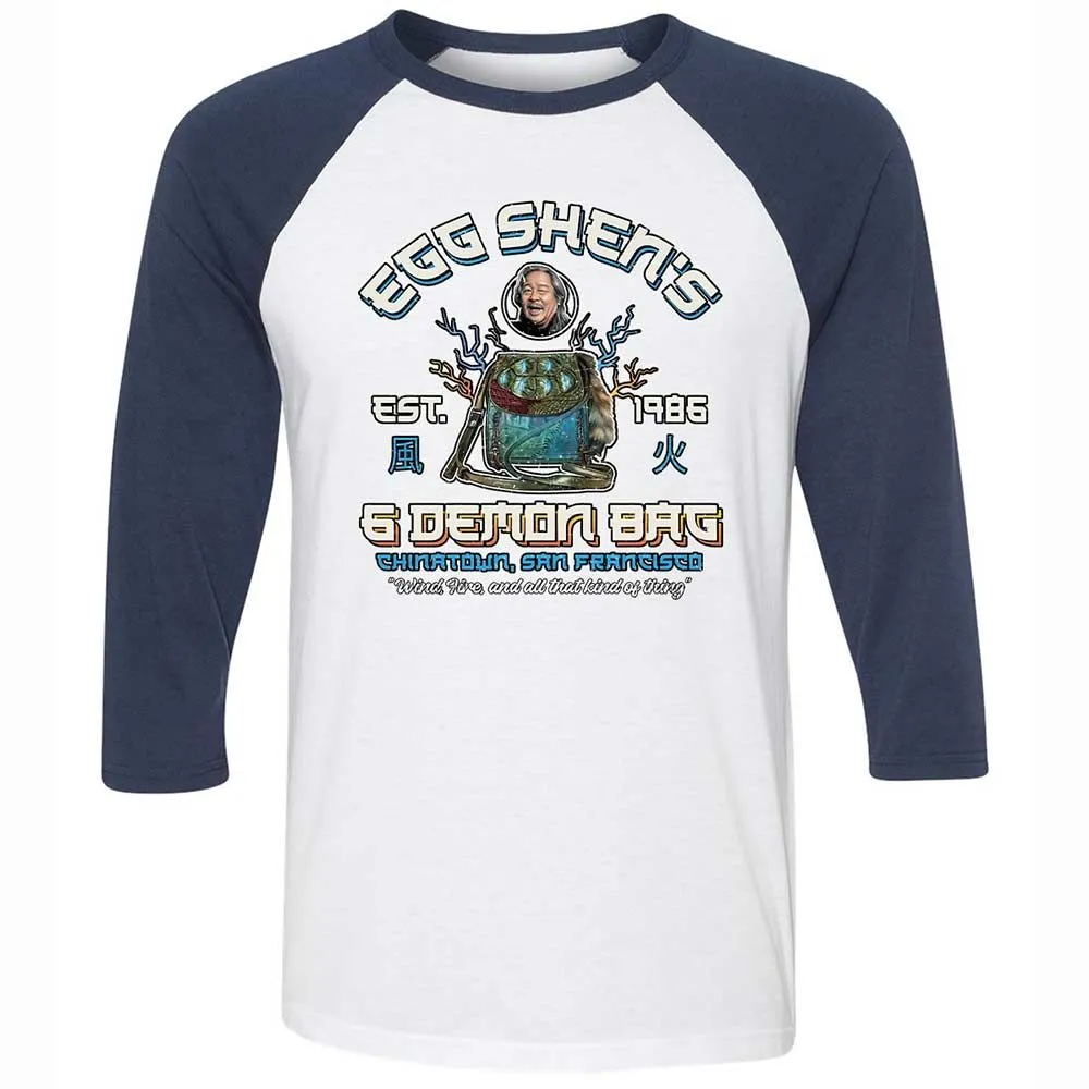 Unisex 3/4 Baseball Tee - 76R6D3EN - White/Navy - 8