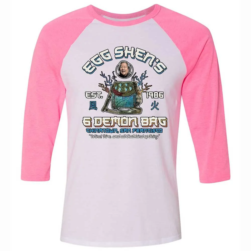 Unisex 3/4 Baseball Tee - 76R6D3EN - White/Neon Pink - 12