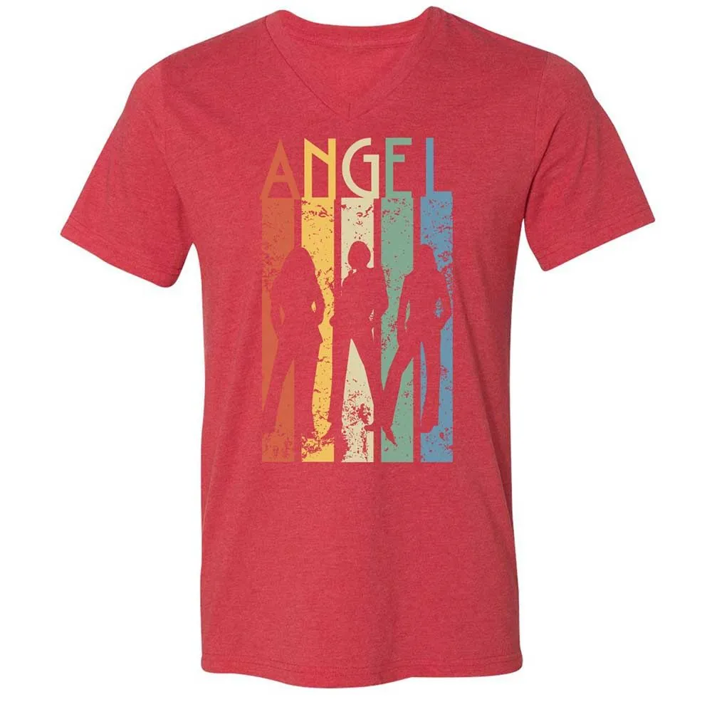 Unisex V-Neck T-Shirt - 33B4YM4W - Heather Red - 7