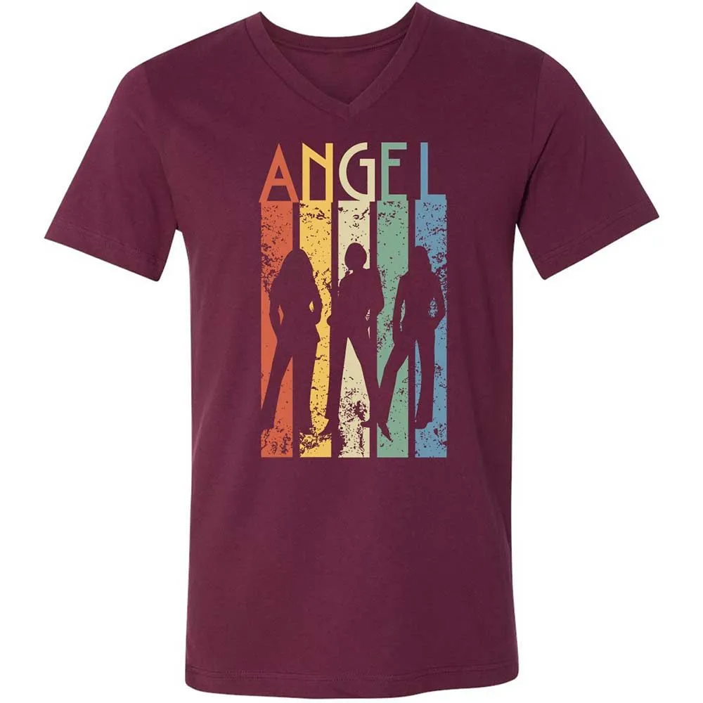 Unisex V-Neck T-Shirt - 33B4YM4W - Maroon - 8
