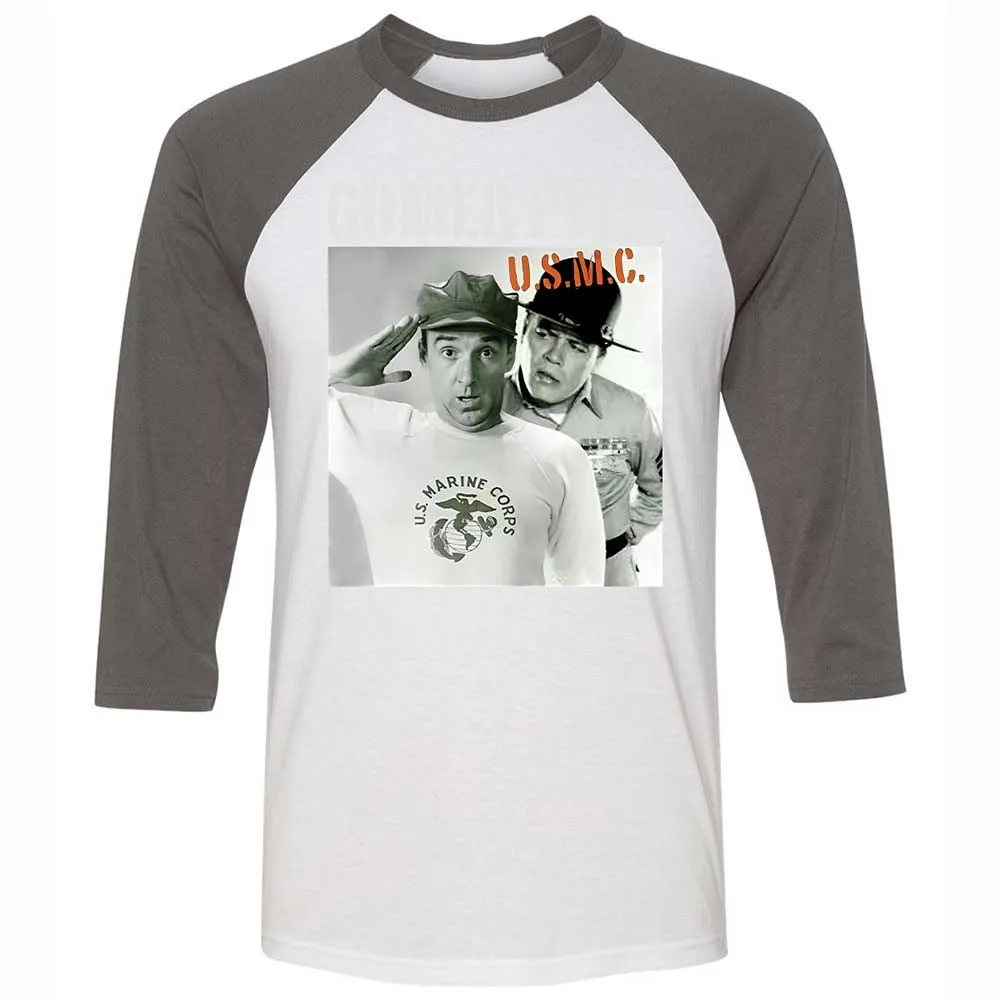 Unisex 3/4 Baseball Tee - 9HCSVQ4T - White/Asphalt - 2