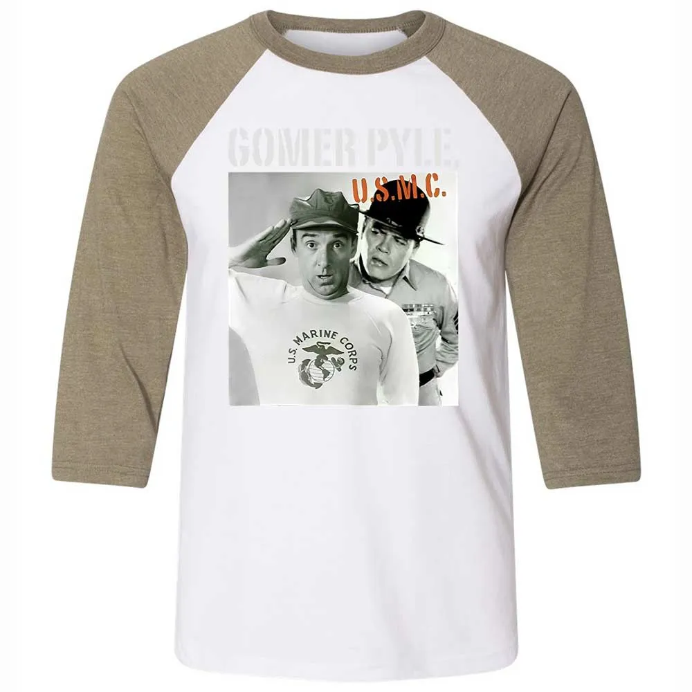 Unisex 3/4 Baseball Tee - 9HCSVQ4T - White/Heather Olive - 4