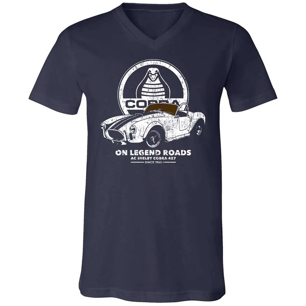 Unisex V-Neck T-Shirt - 3B31WVN8 - Navy - 2