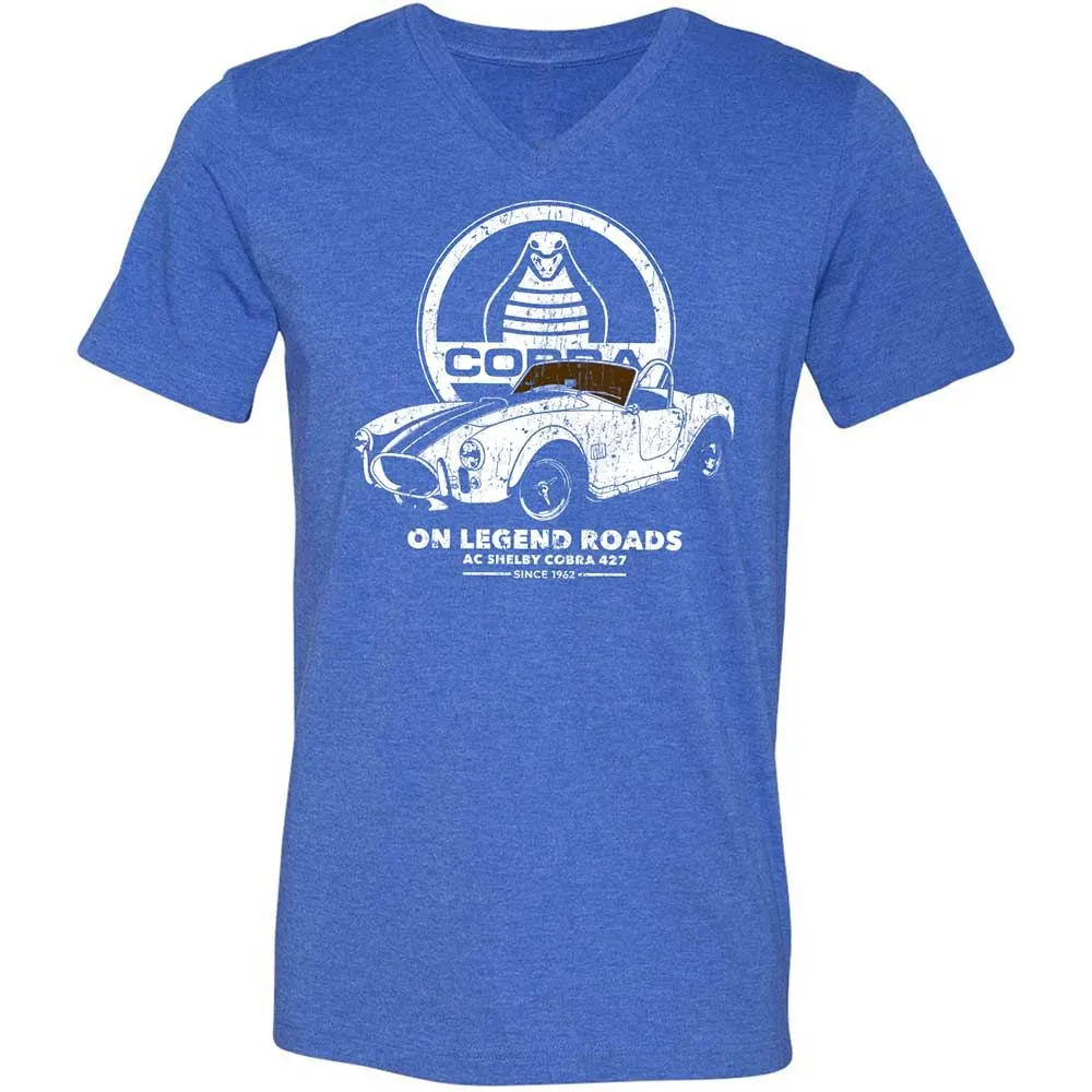 Unisex V-Neck T-Shirt - 3B31WVN8 - Heather True Royal - 5