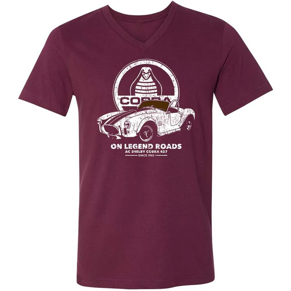 Unisex V-Neck T-Shirt - 3B31WVN8 - Maroon - 8