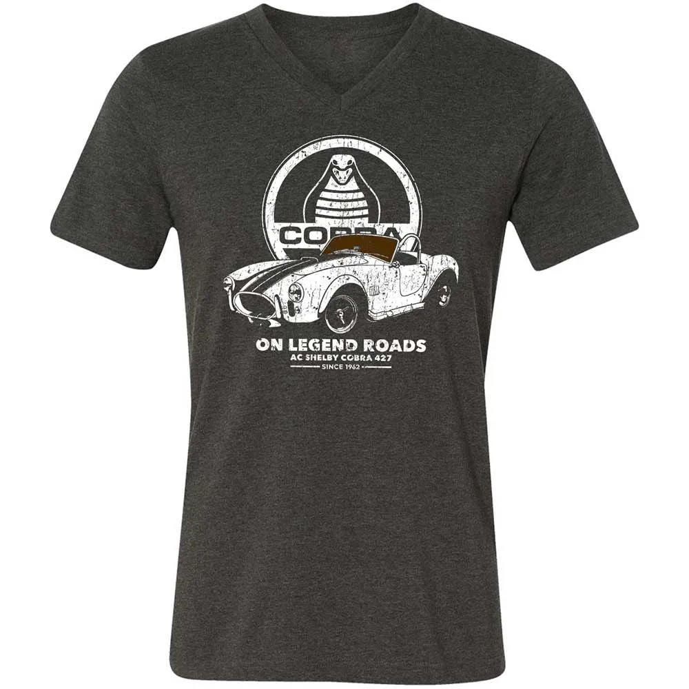 Unisex V-Neck T-Shirt - 3B31WVN8 - Dark Grey Heather - 9
