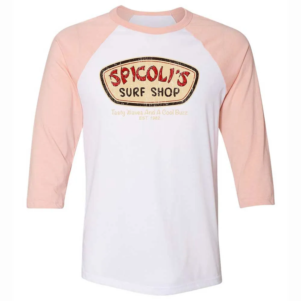 Unisex 3/4 Baseball Tee - MQ3HAT2R - White/Heather Peach - 5