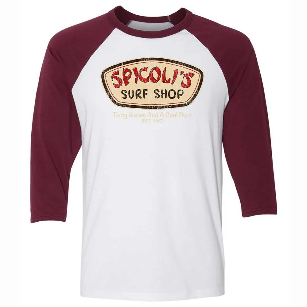 Unisex 3/4 Baseball Tee - MQ3HAT2R - White/Maroon - 7