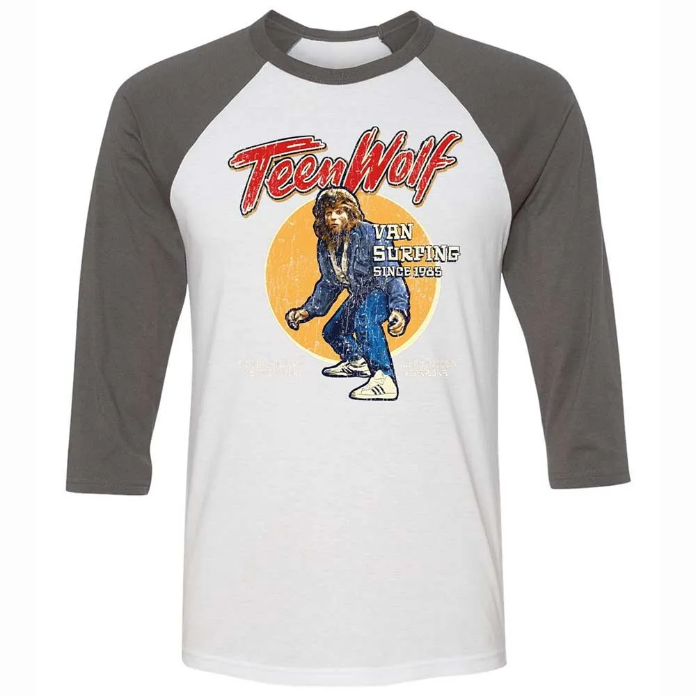 Unisex 3/4 Baseball Tee - G73F52UL - White/Asphalt - 2