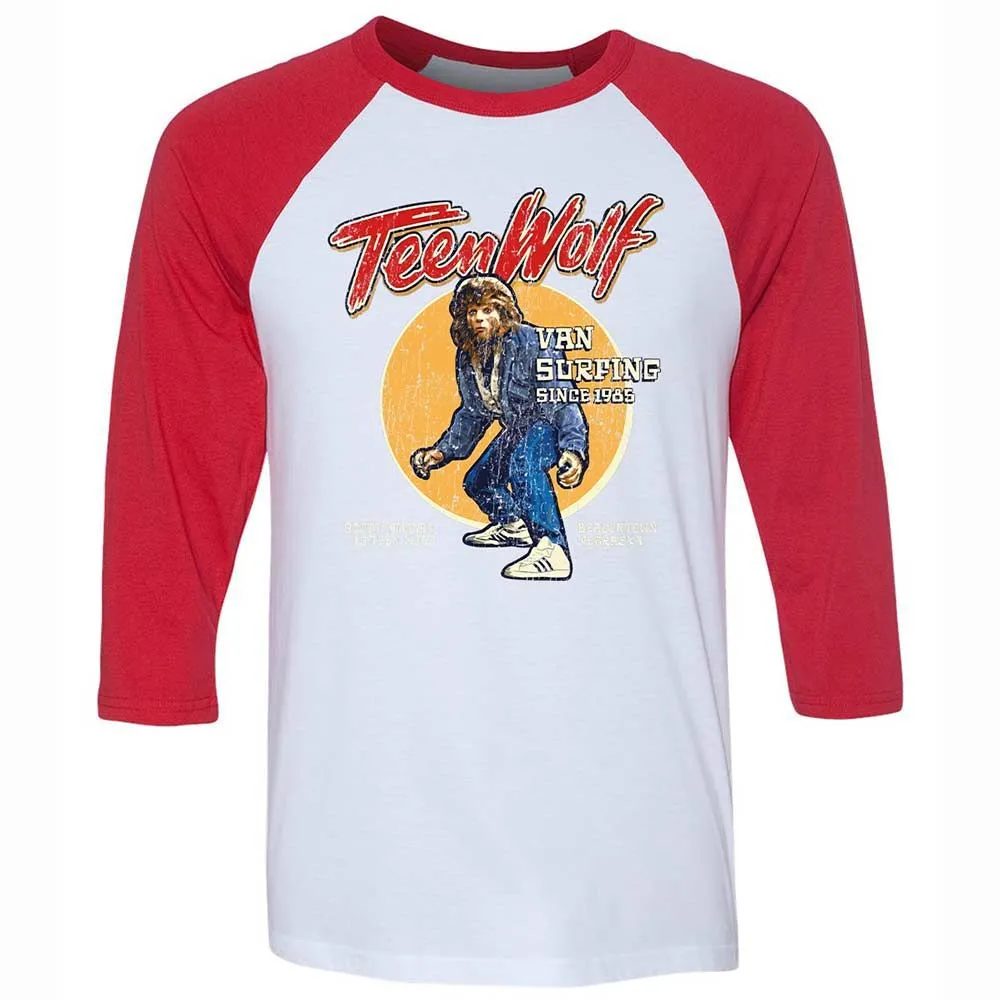 Unisex 3/4 Baseball Tee - G73F52UL - White/Red - 9