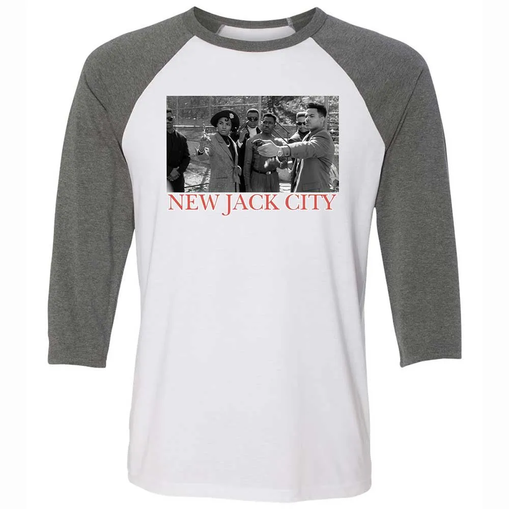 Unisex 3/4 Baseball Tee - KKRDCX2W - White/Deep Heather - 11