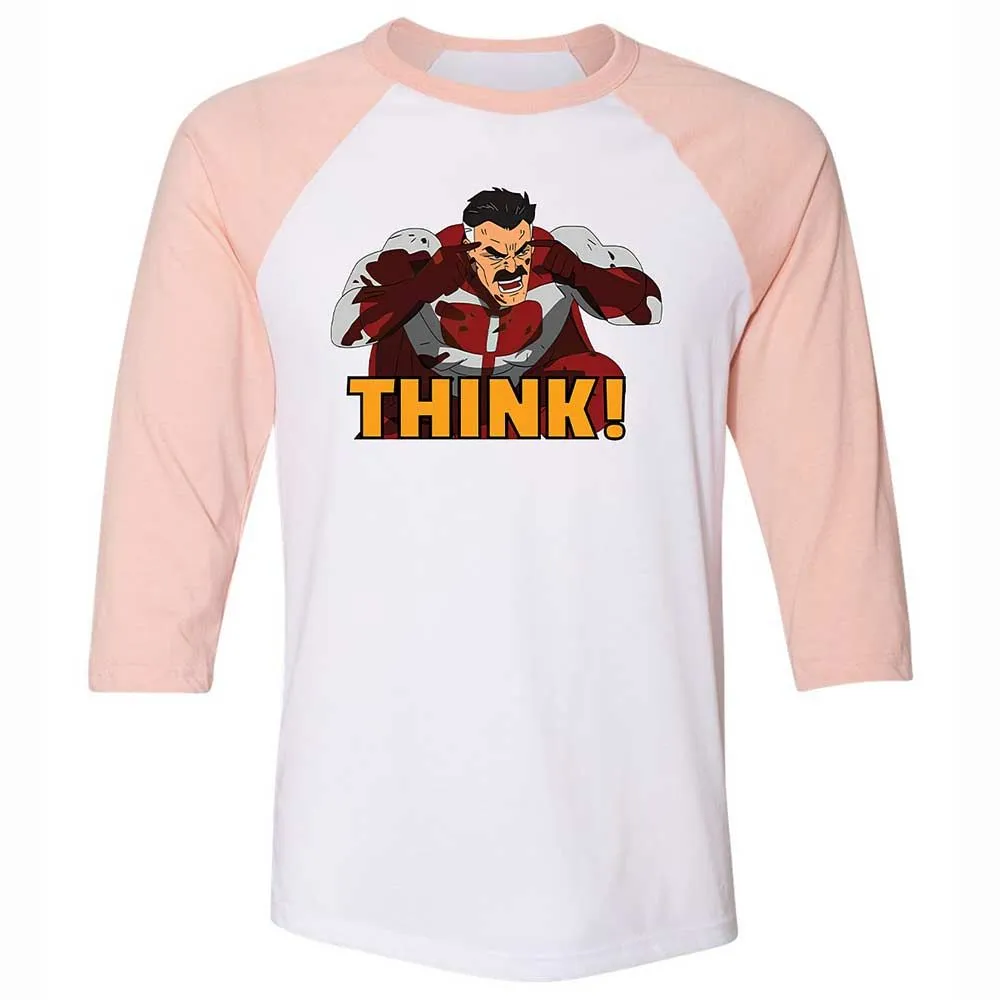 Unisex 3/4 Baseball Tee - TR32RBNF - White/Heather Peach - 5