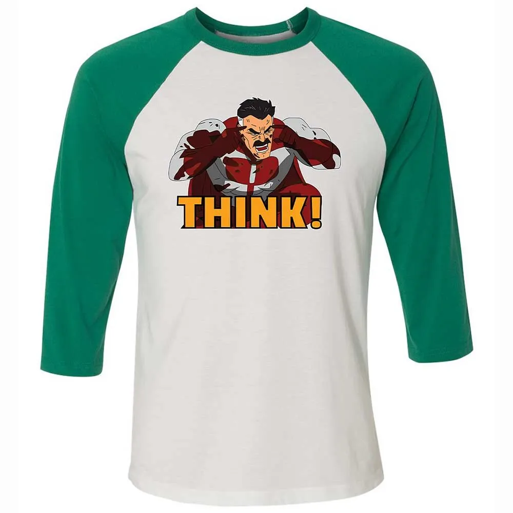 Unisex 3/4 Baseball Tee - TR32RBNF - White/Kelly - 6