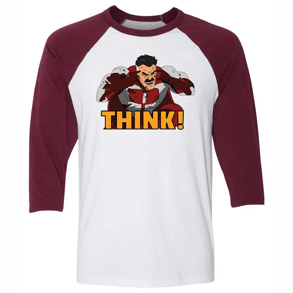 Unisex 3/4 Baseball Tee - TR32RBNF - White/Maroon - 7