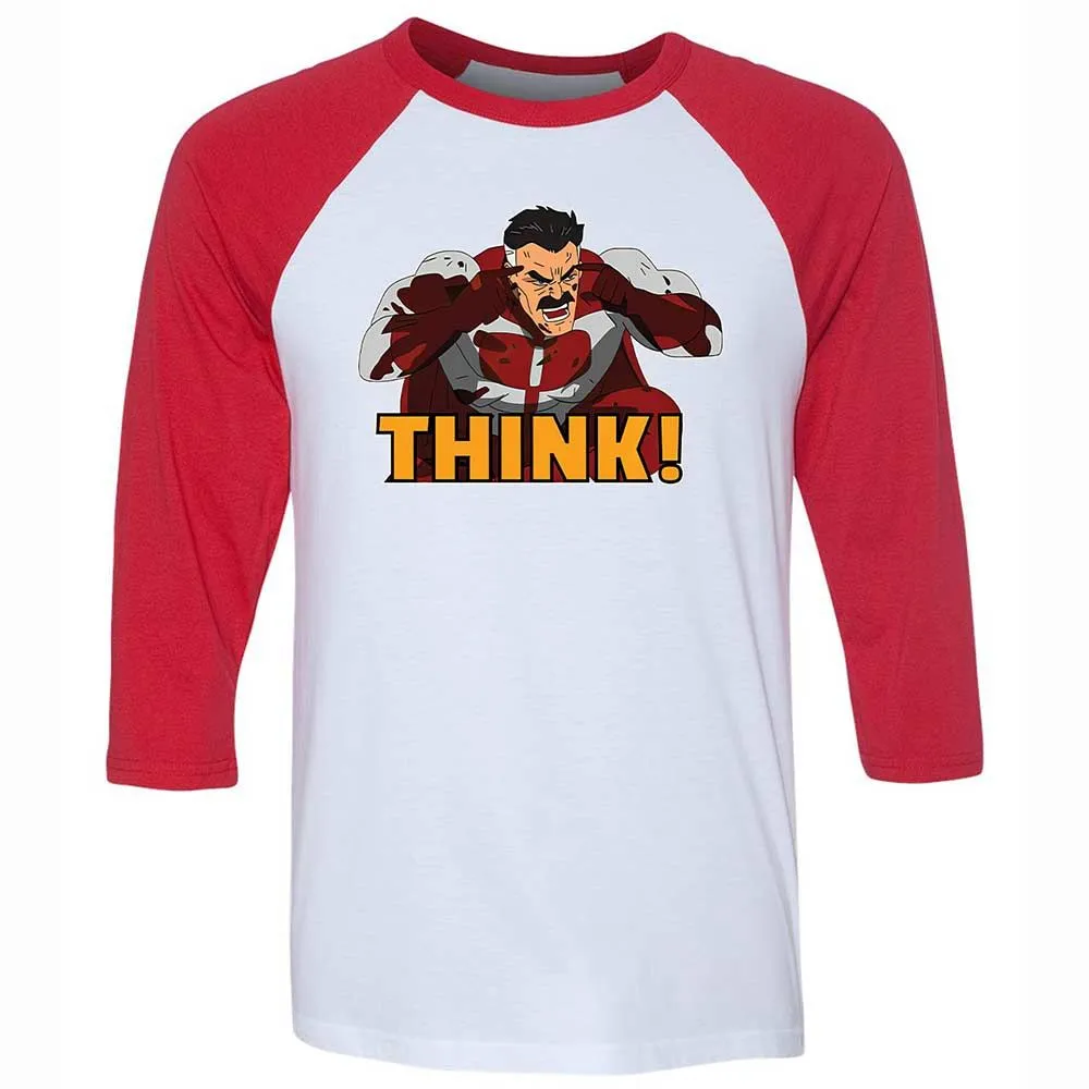 Unisex 3/4 Baseball Tee - TR32RBNF - White/Red - 9