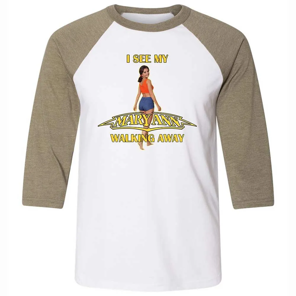 Unisex 3/4 Baseball Tee - 7FTN11ZV - White/Heather Olive - 4