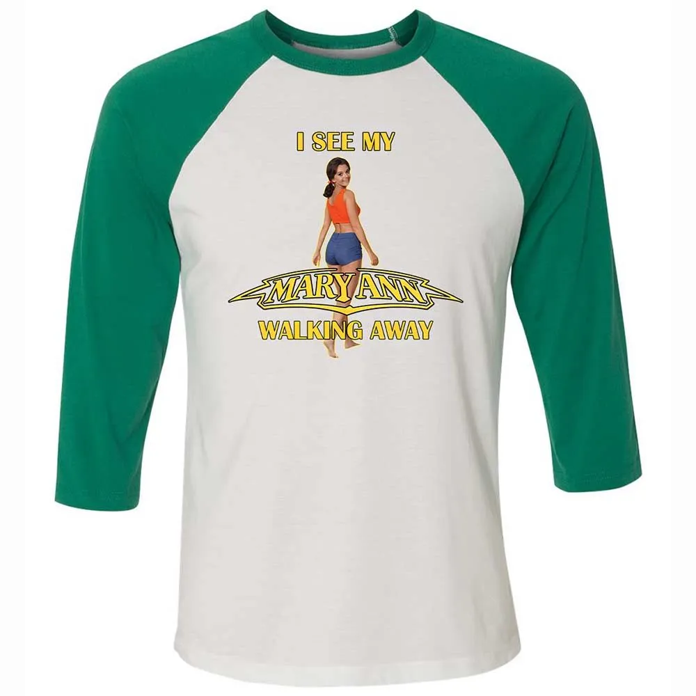 Unisex 3/4 Baseball Tee - 7FTN11ZV - White/Kelly - 6