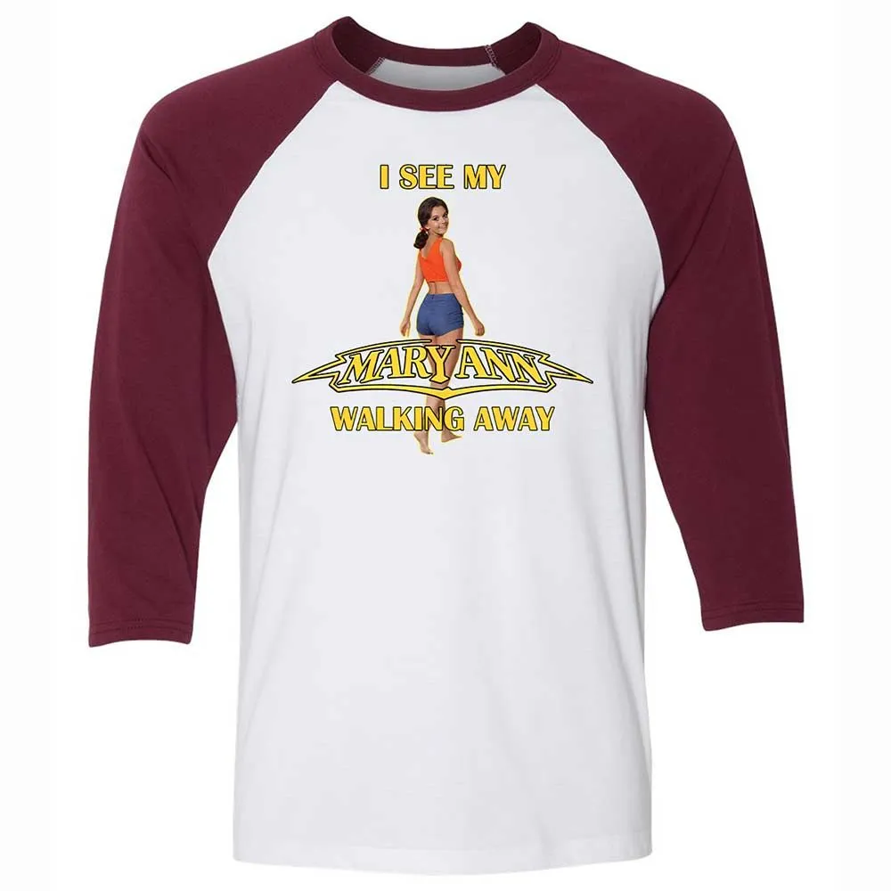 Unisex 3/4 Baseball Tee - 7FTN11ZV - White/Maroon - 7