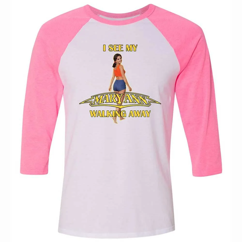 Unisex 3/4 Baseball Tee - 7FTN11ZV - White/Neon Pink - 12