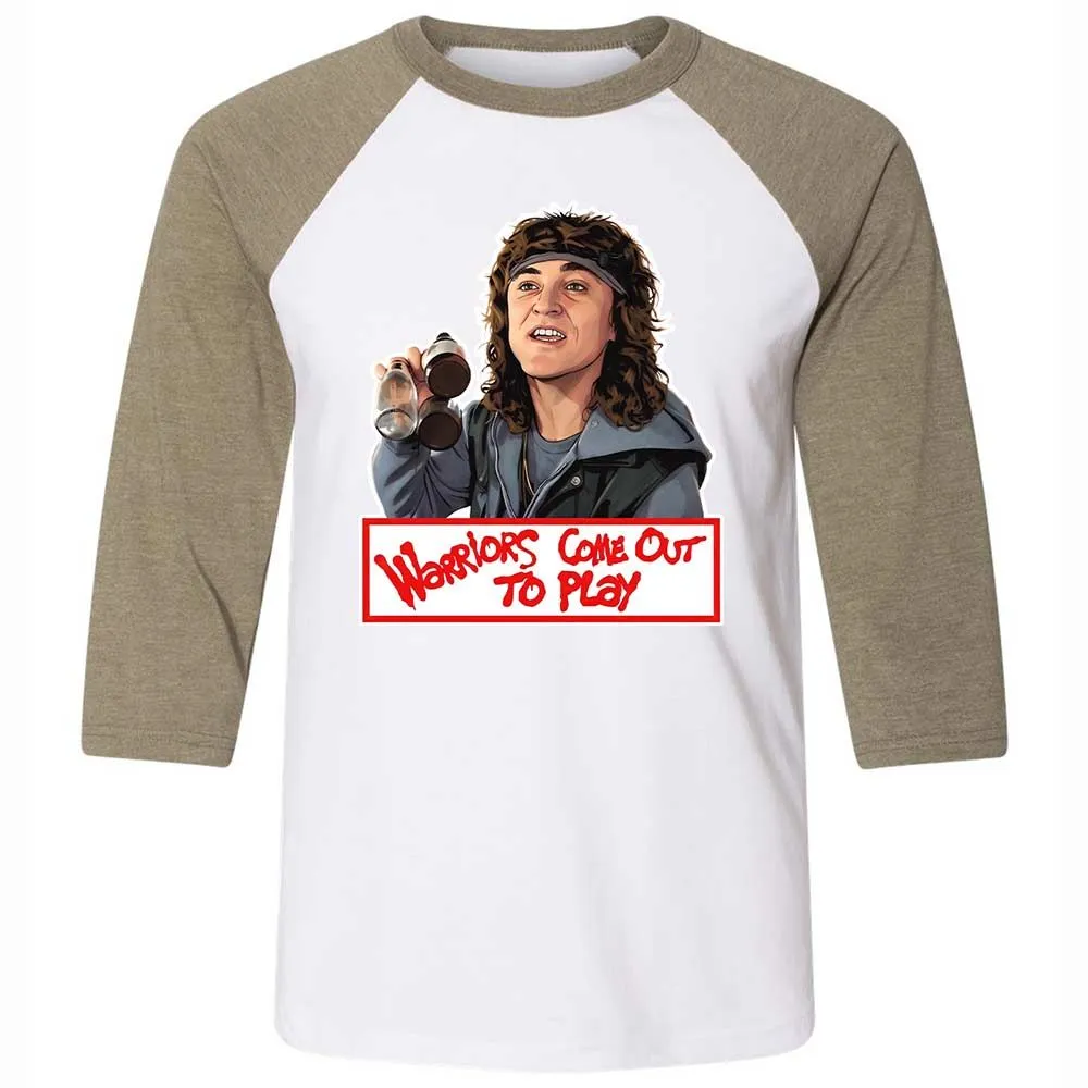 Unisex 3/4 Baseball Tee - QEYJ4AC1 - White/Heather Olive - 4