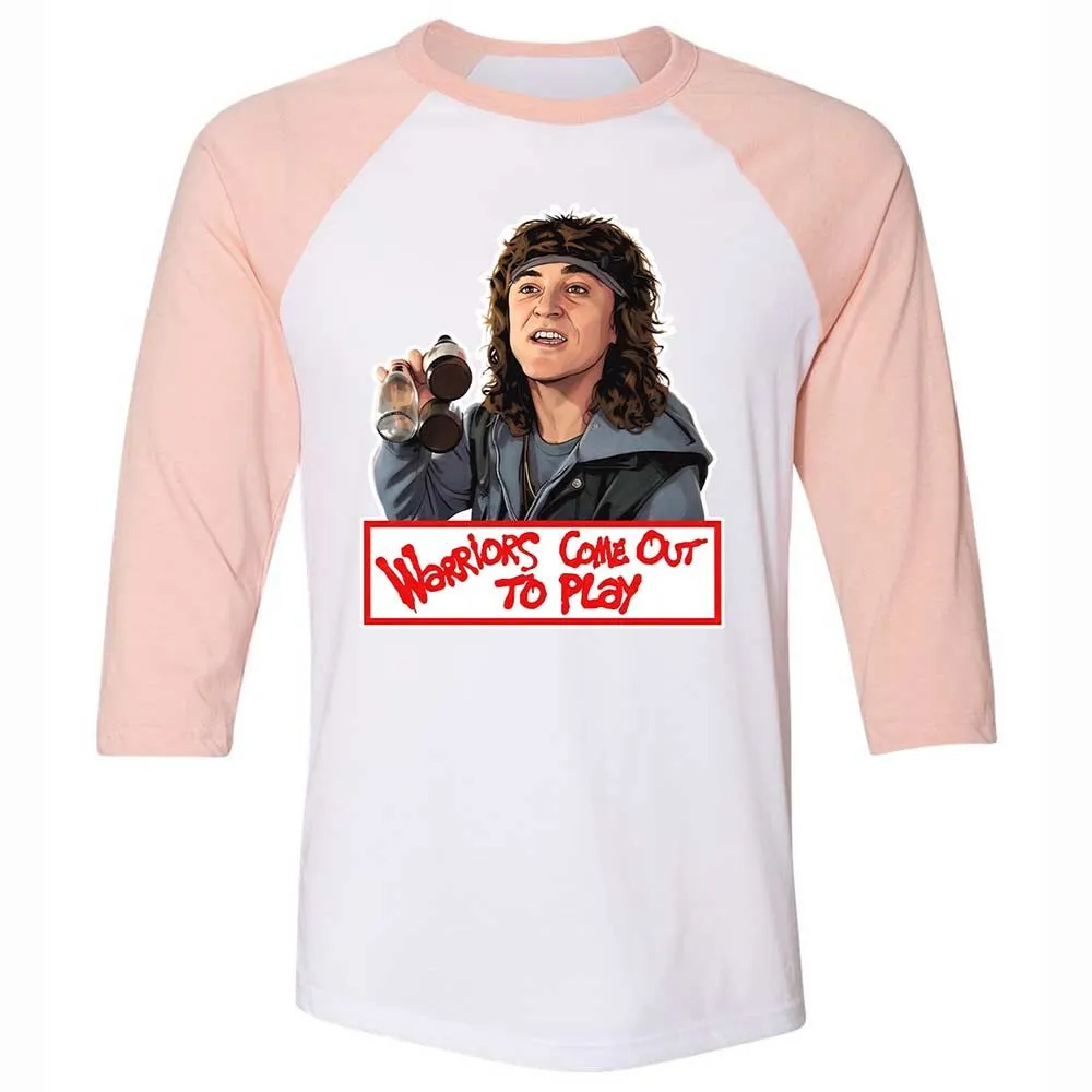 Unisex 3/4 Baseball Tee - QEYJ4AC1 - White/Heather Peach - 5