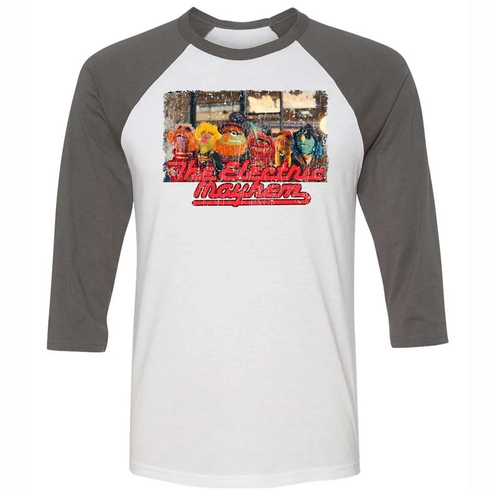 Unisex 3/4 Baseball Tee - A4WKLVH6 - White/Asphalt - 2
