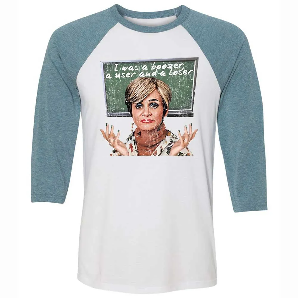 Unisex 3/4 Baseball Tee - X8Y7PK54 - White/Denim - 3
