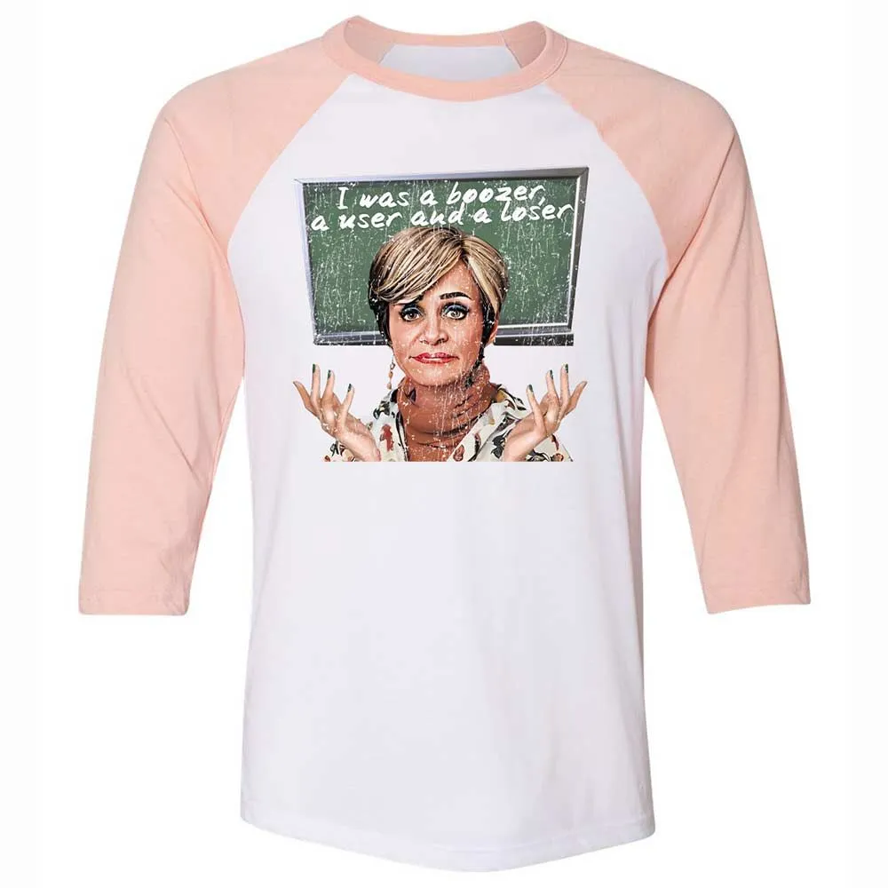 Unisex 3/4 Baseball Tee - X8Y7PK54 - White/Heather Peach - 5