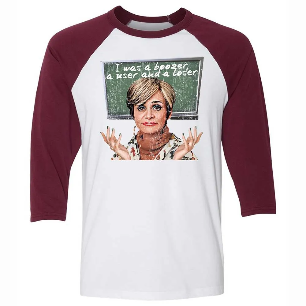 Unisex 3/4 Baseball Tee - X8Y7PK54 - White/Maroon - 7