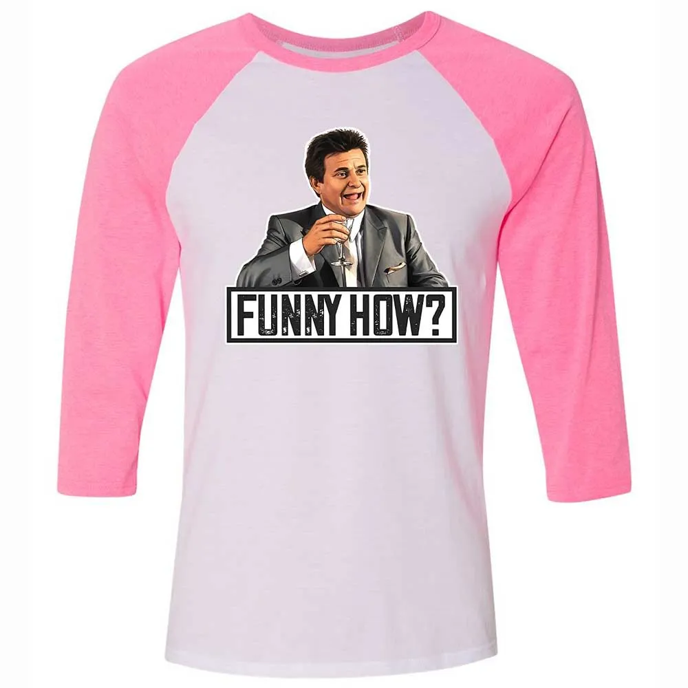 Unisex 3/4 Baseball Tee - 2HL9WL7V - White/Neon Pink - 12