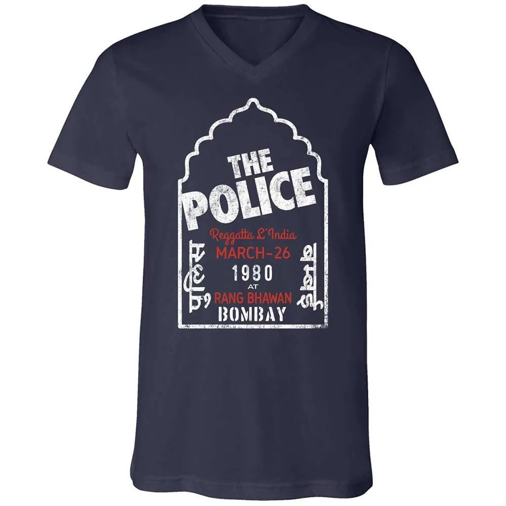Unisex V-Neck T-Shirt - X9VRX3AS - Navy - 2