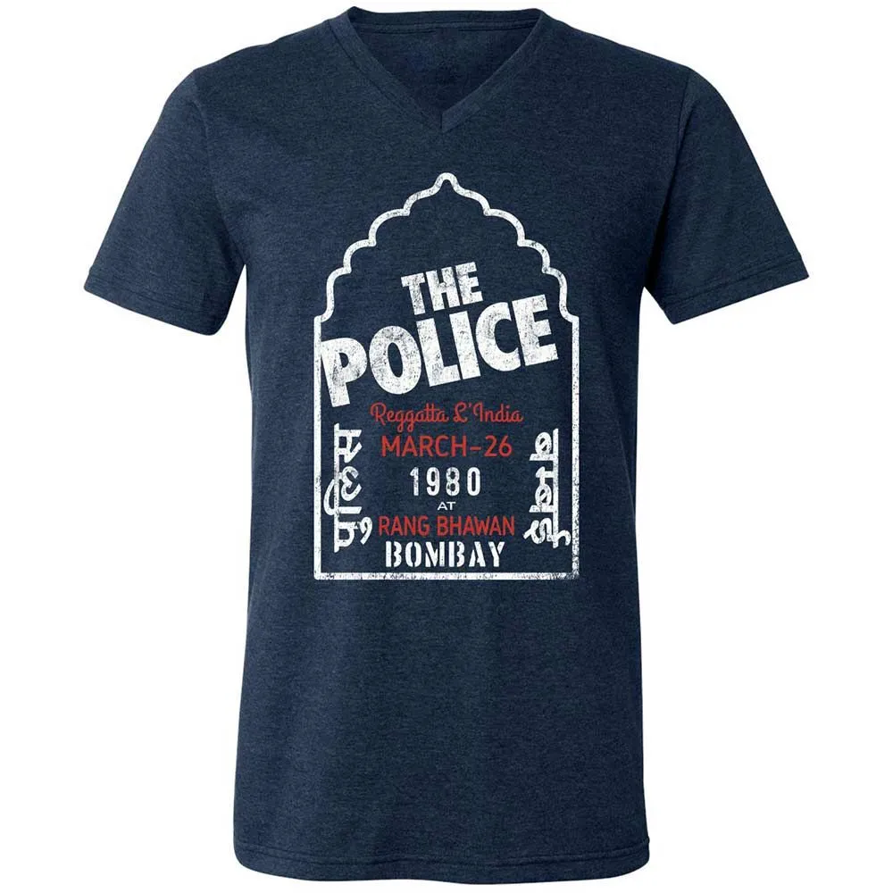 Unisex V-Neck T-Shirt - X9VRX3AS - Heather Navy - 3