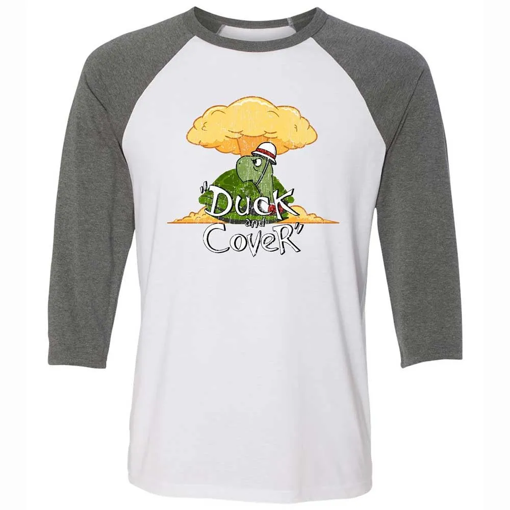 Unisex 3/4 Baseball Tee - H5ANZVNW - White/Deep Heather - 11
