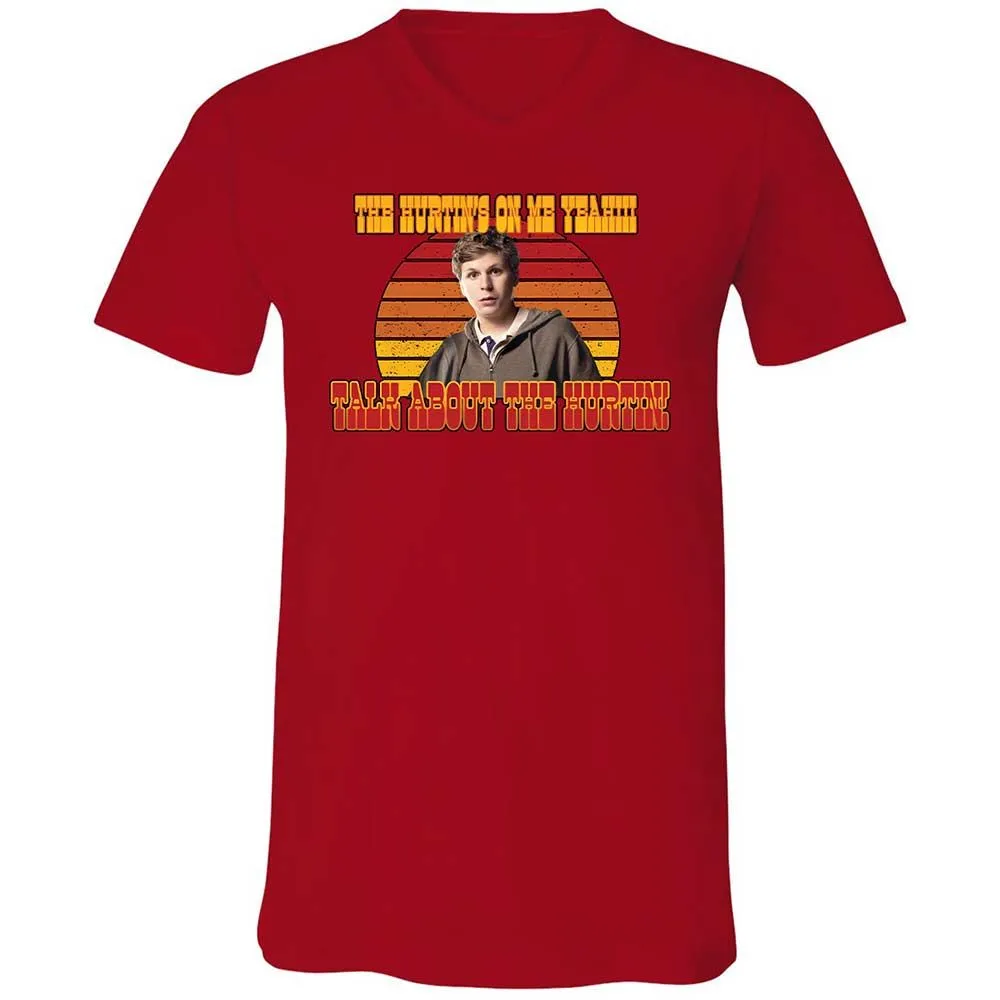 Unisex V-Neck T-Shirt - E3SKWTEG - Red - 6